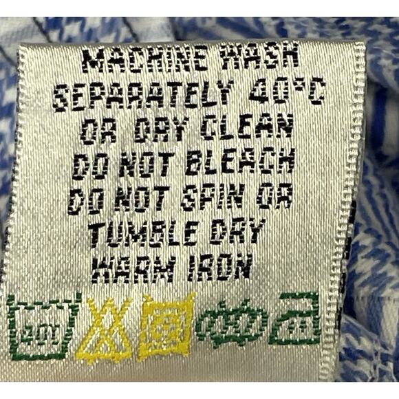 Bugatchi Uomo Shaped Fit Men Size Small Check Flip Cuffs Long Sleeve Dress Shirt - Picture 12 of 12